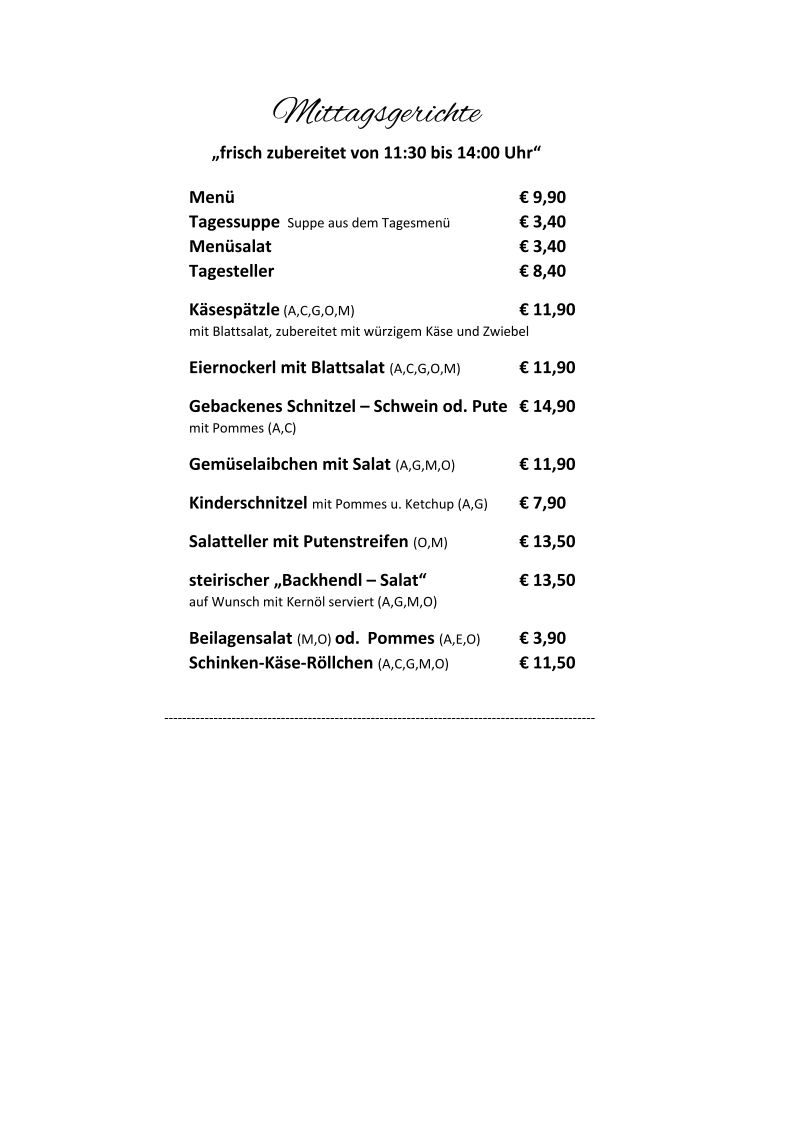 Speisekarte photo 4