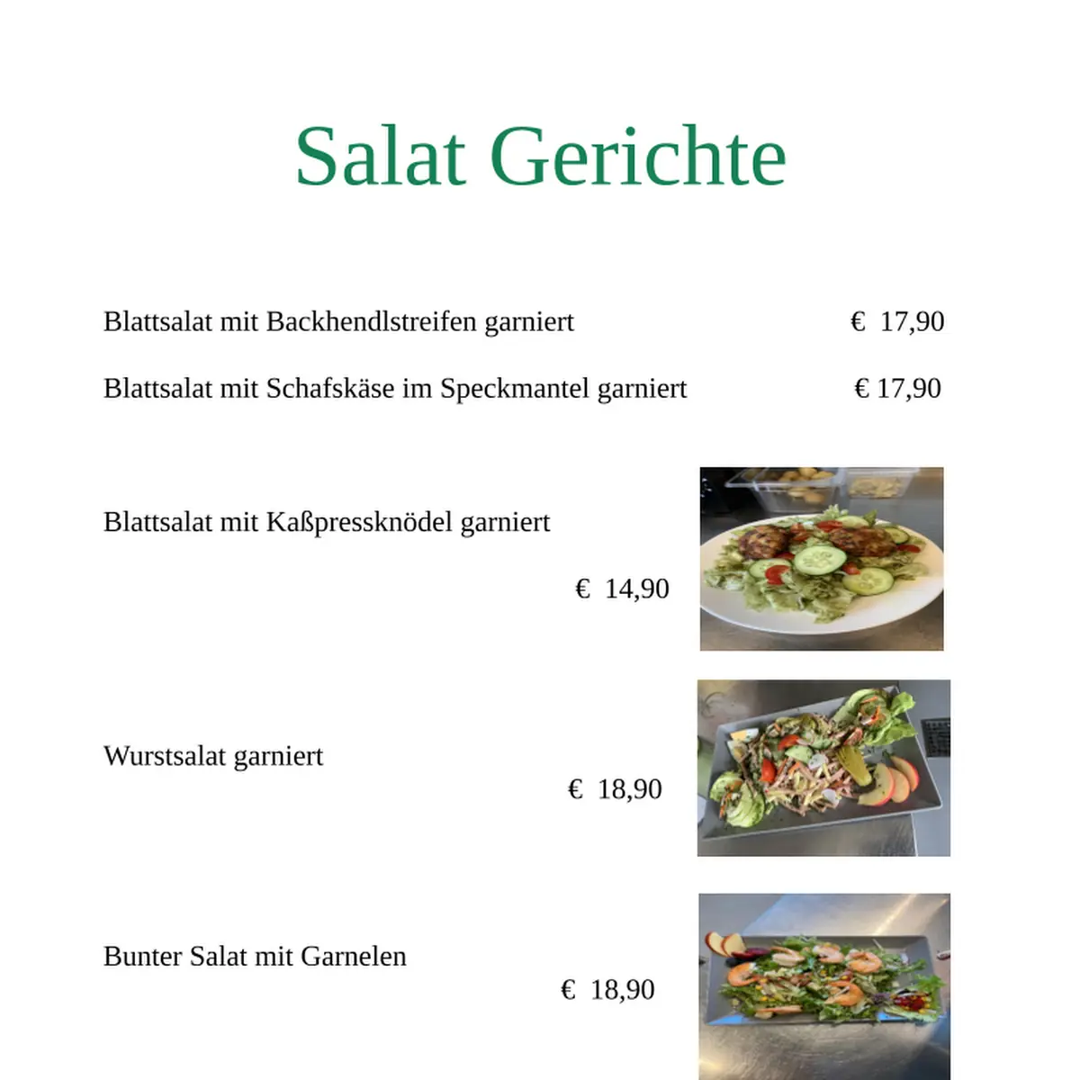 Speisekarte photo 2