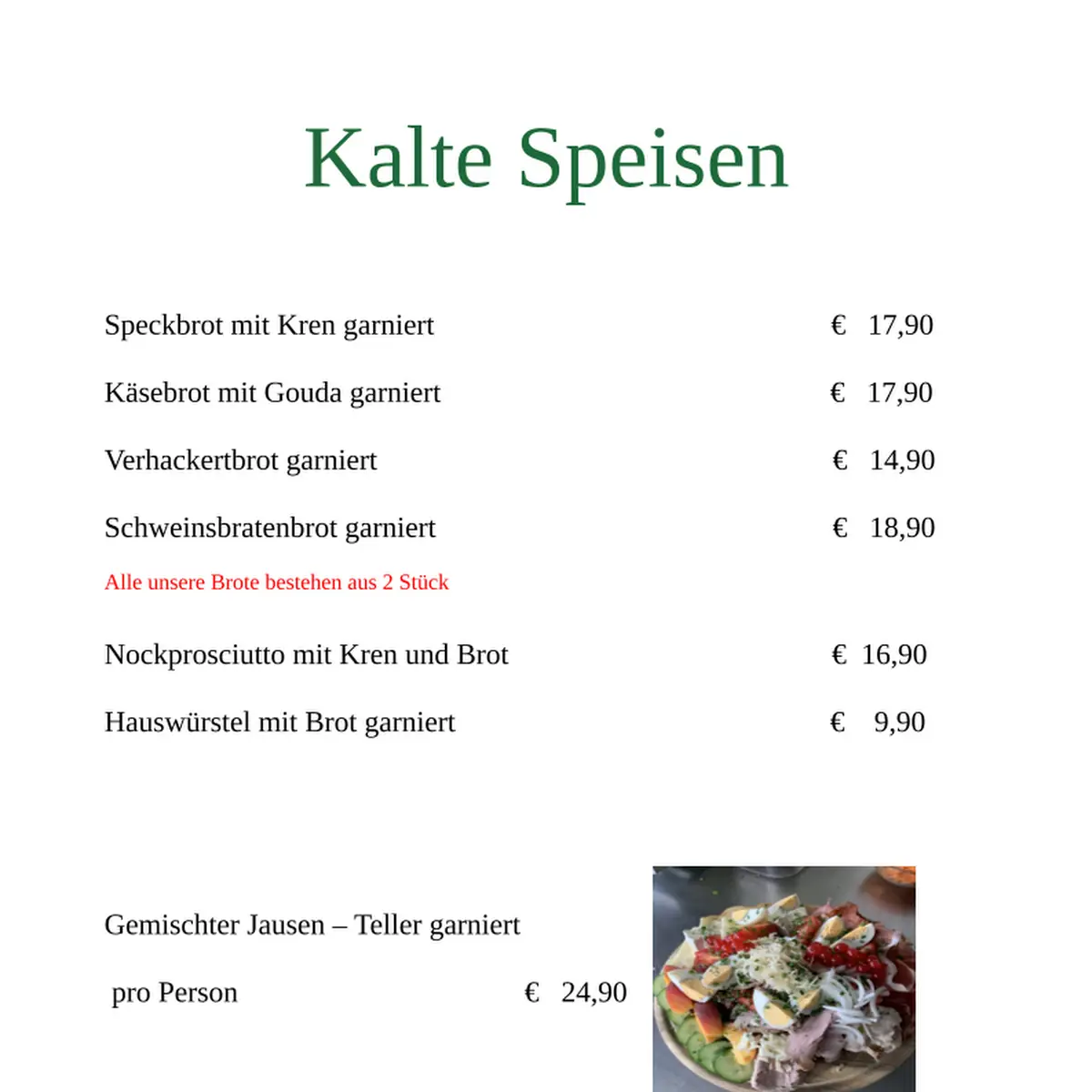 Speisekarte photo 3