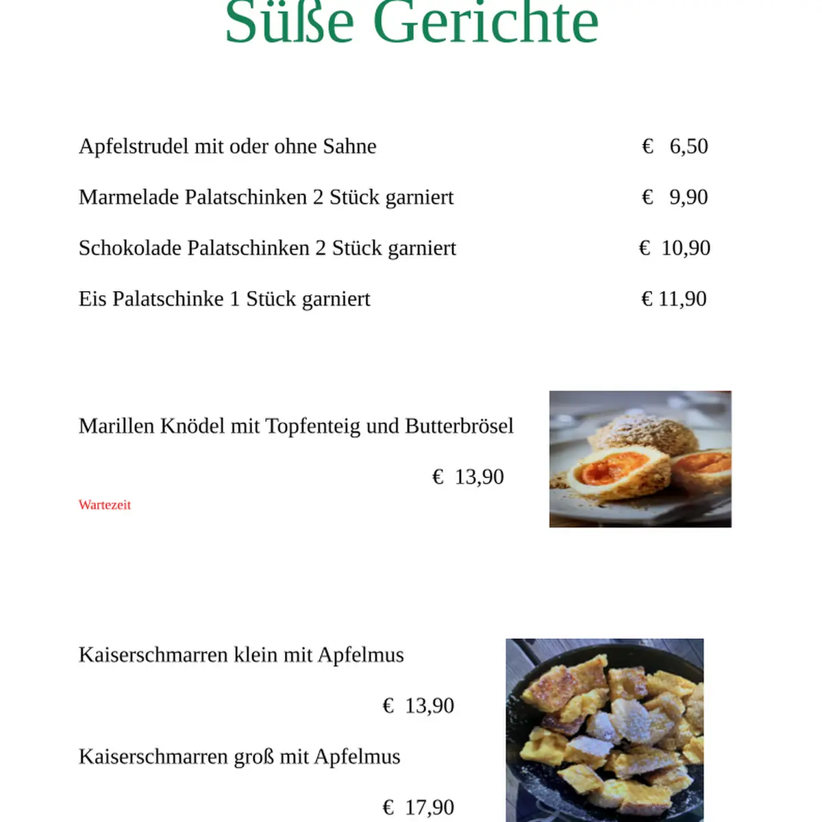 Speisekarte photo 5
