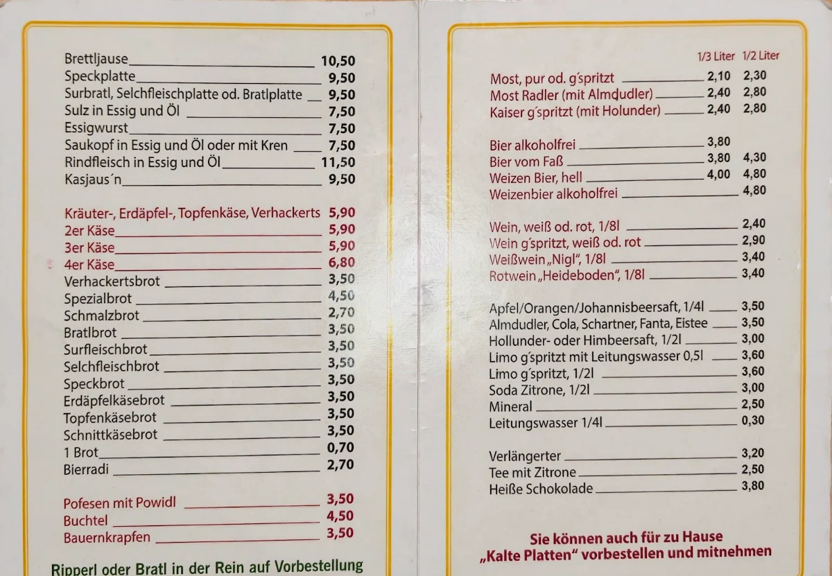 Speisekarte photo 2