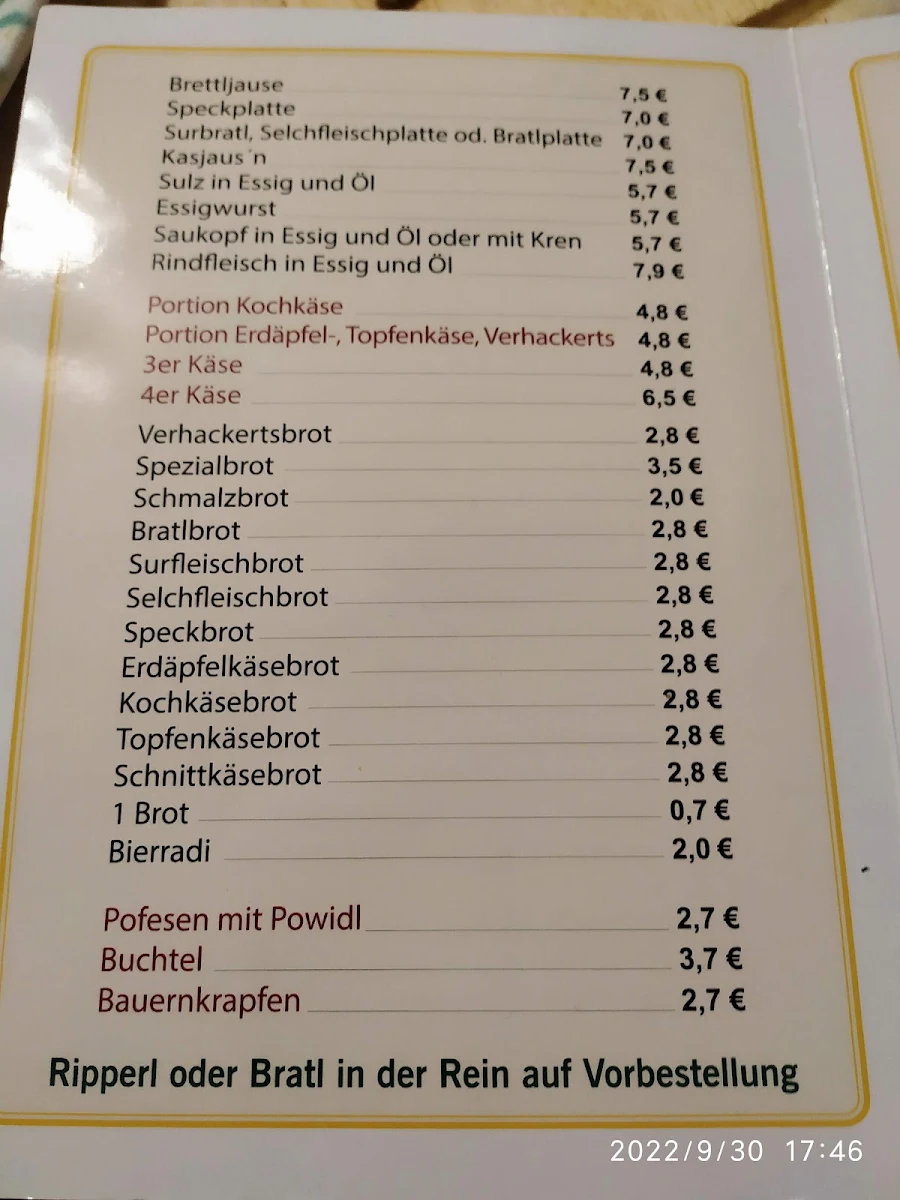 Speisekarte photo 5