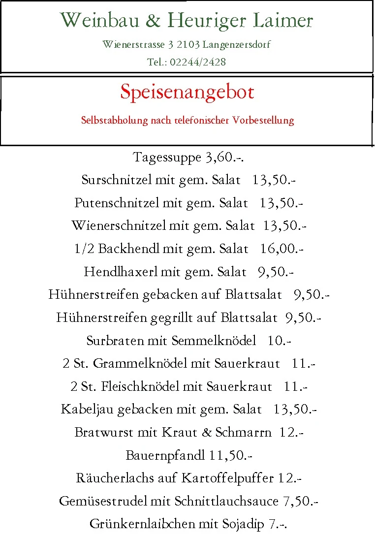 Speisekarte photo 2