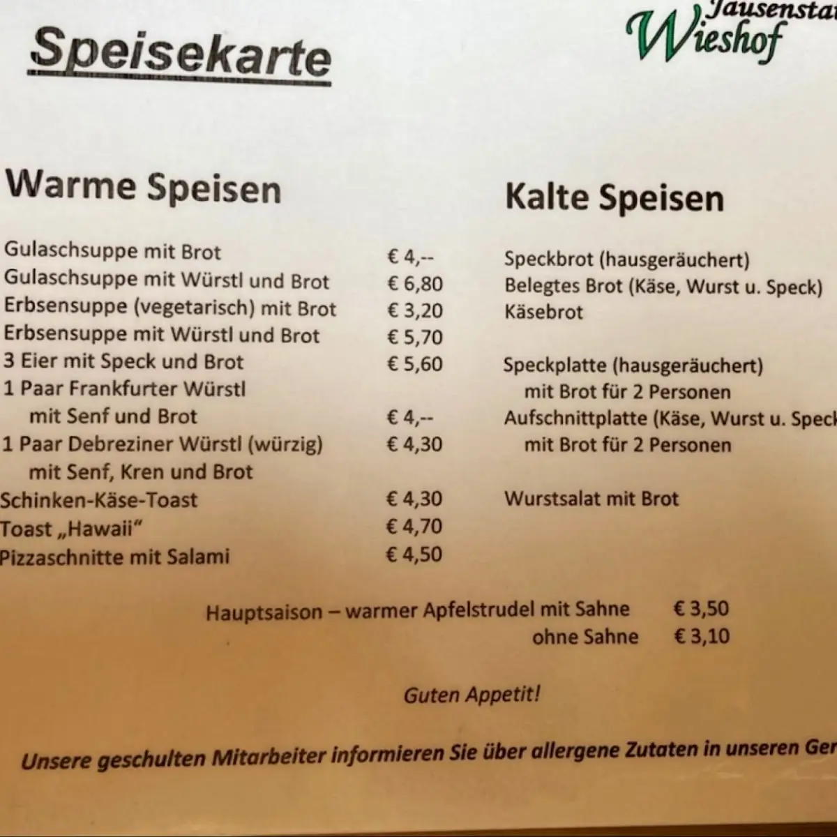 Speisekarte photo 2