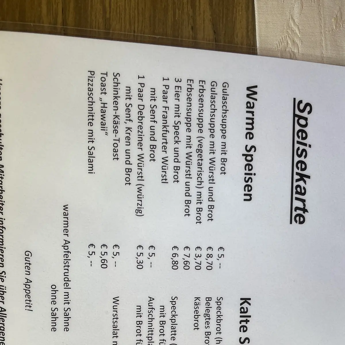 Speisekarte photo 5