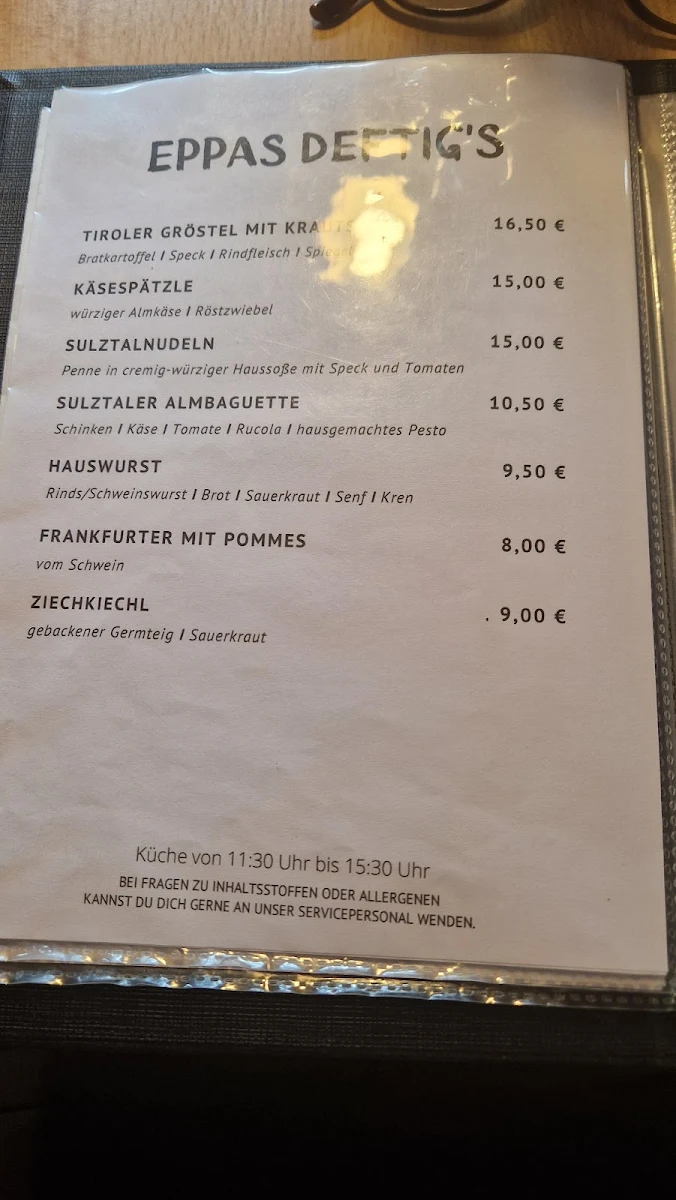 Speisekarte photo 2