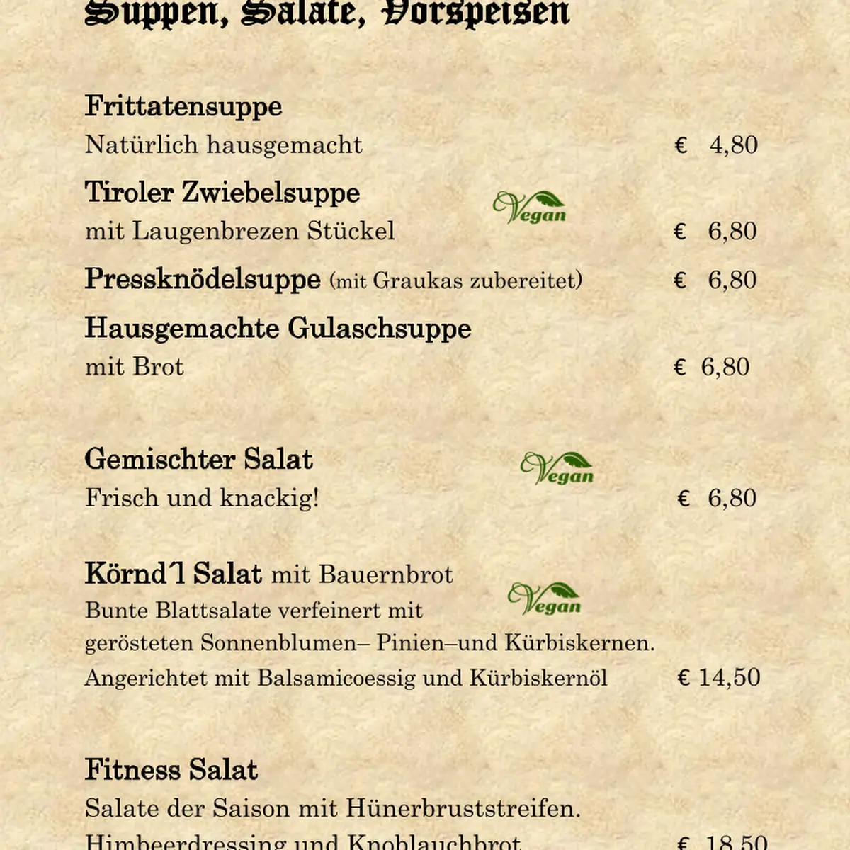 Speisekarte photo 4