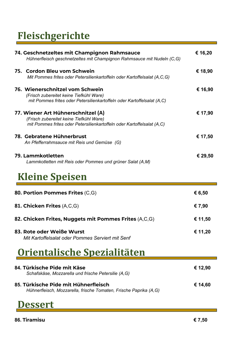 Speisekarte photo 2