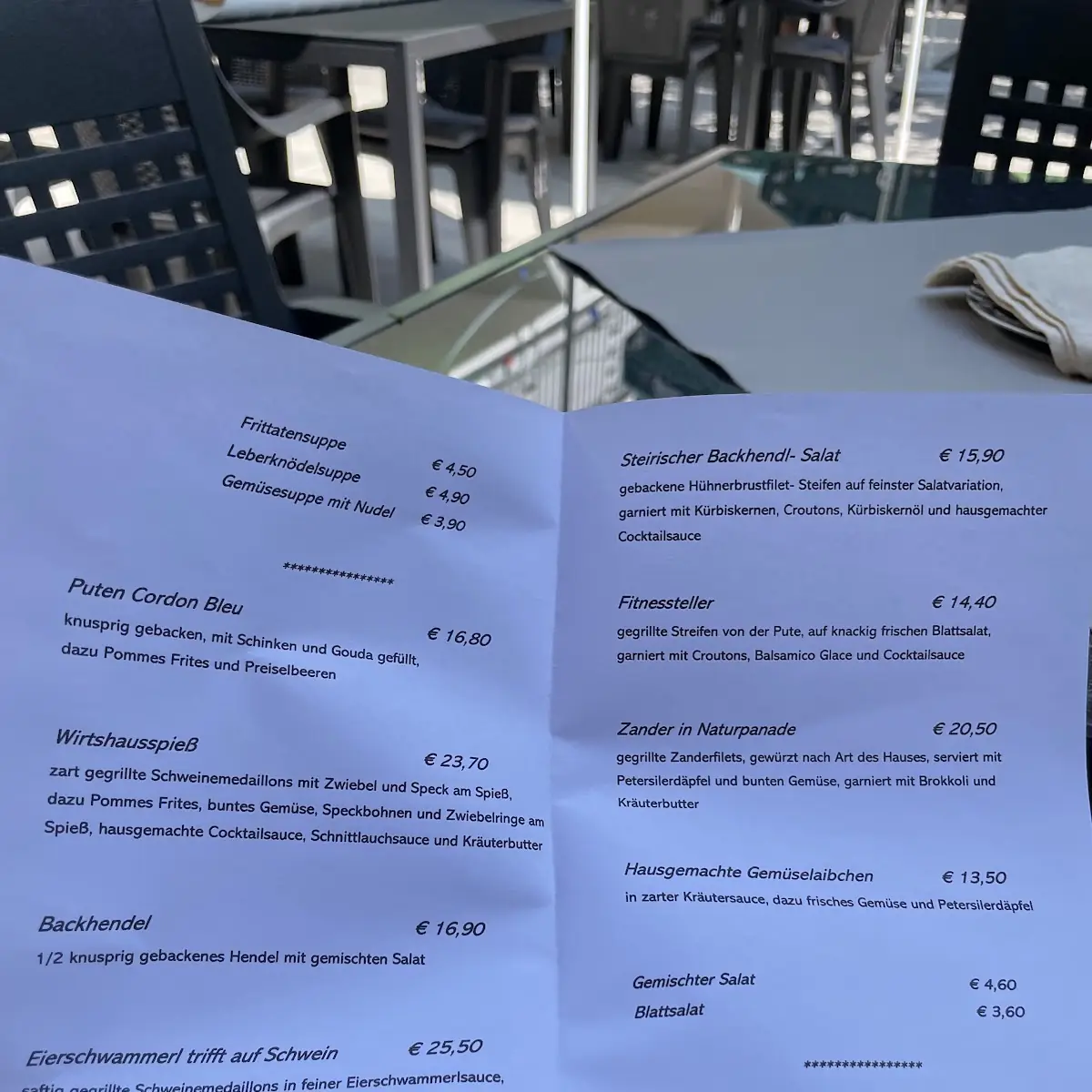 Speisekarte photo 1