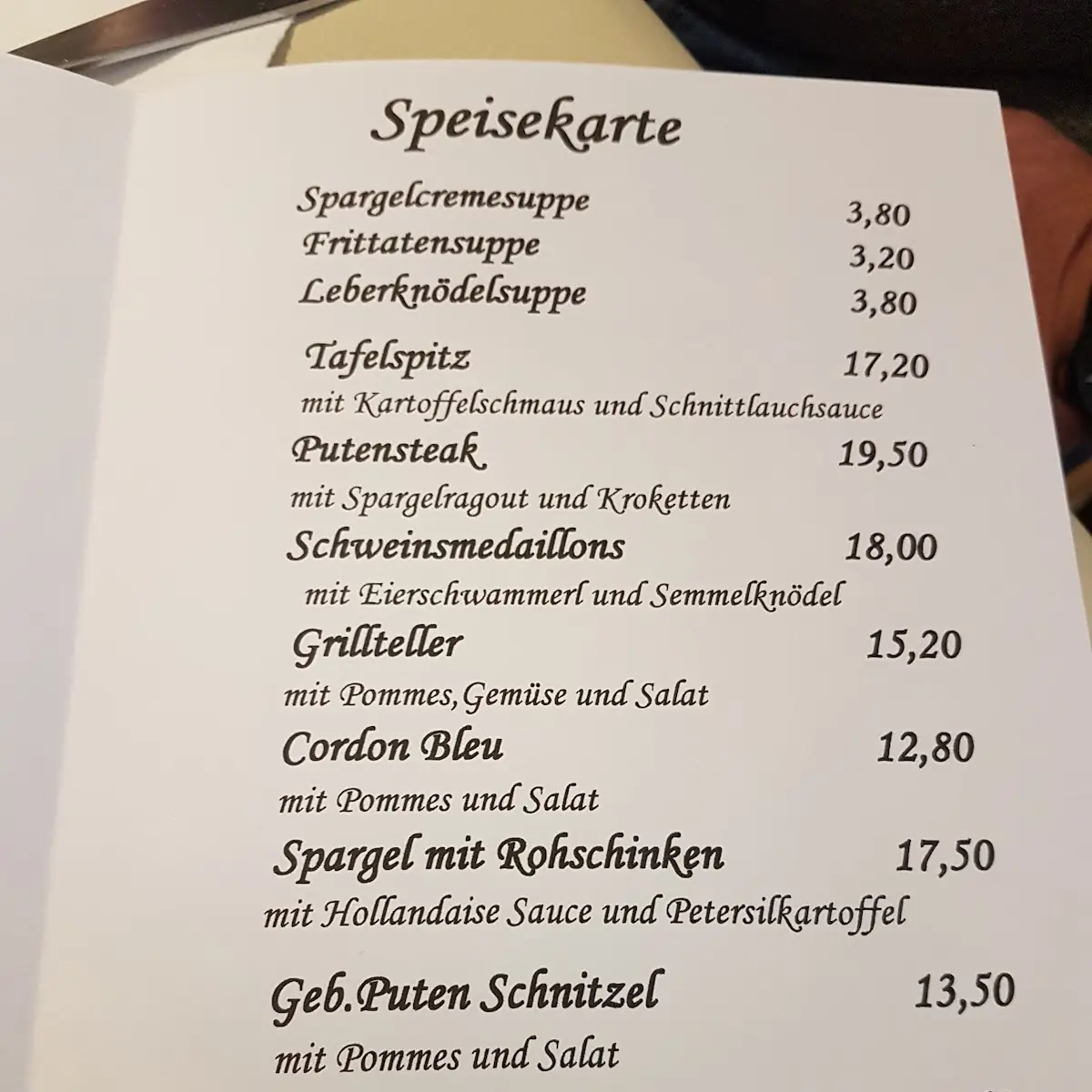 Speisekarte photo 3