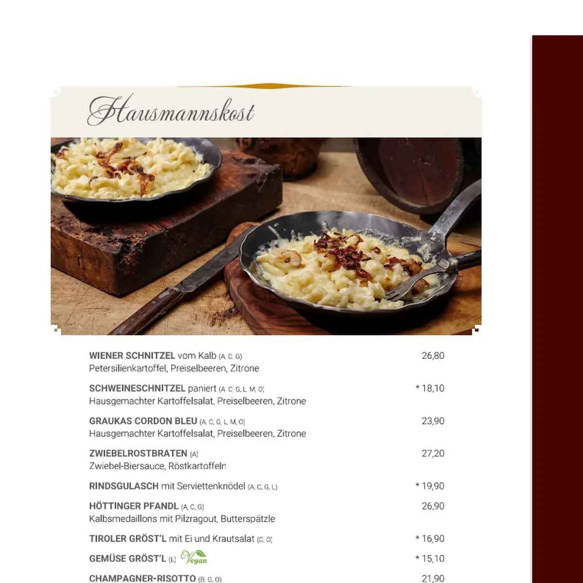 Speisekarte photo 1