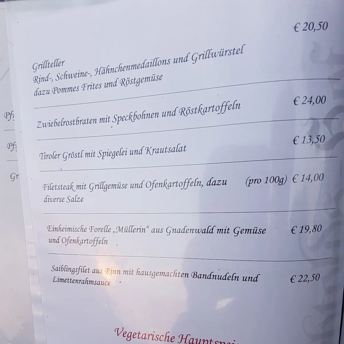 Speisekarte photo 5