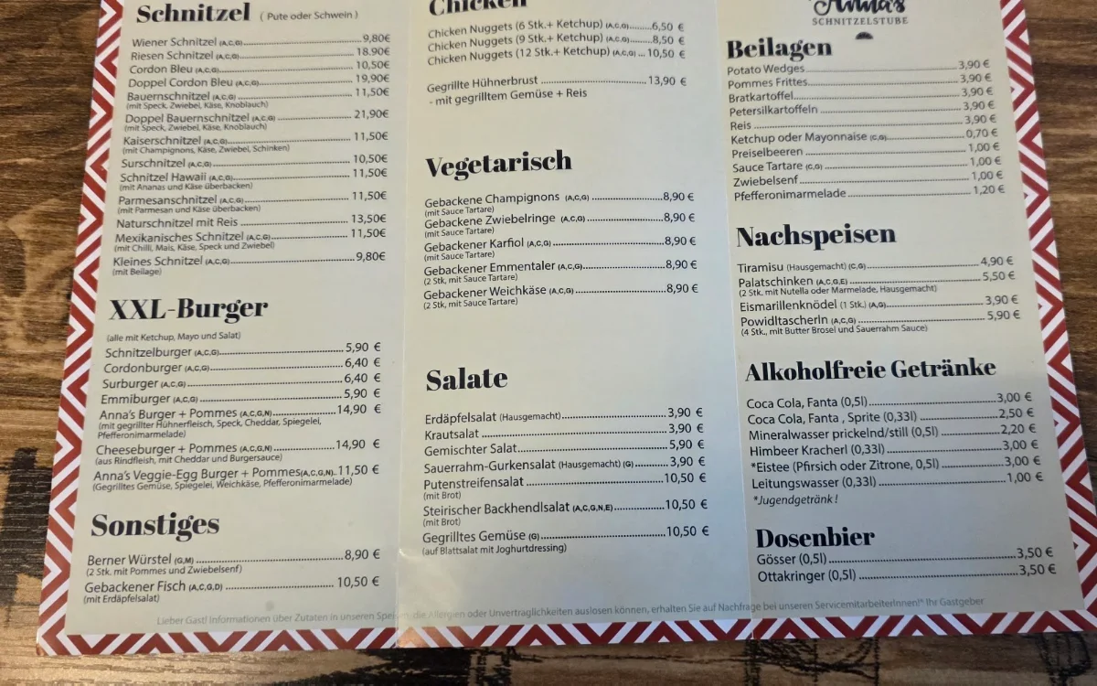 Speisekarte photo 2