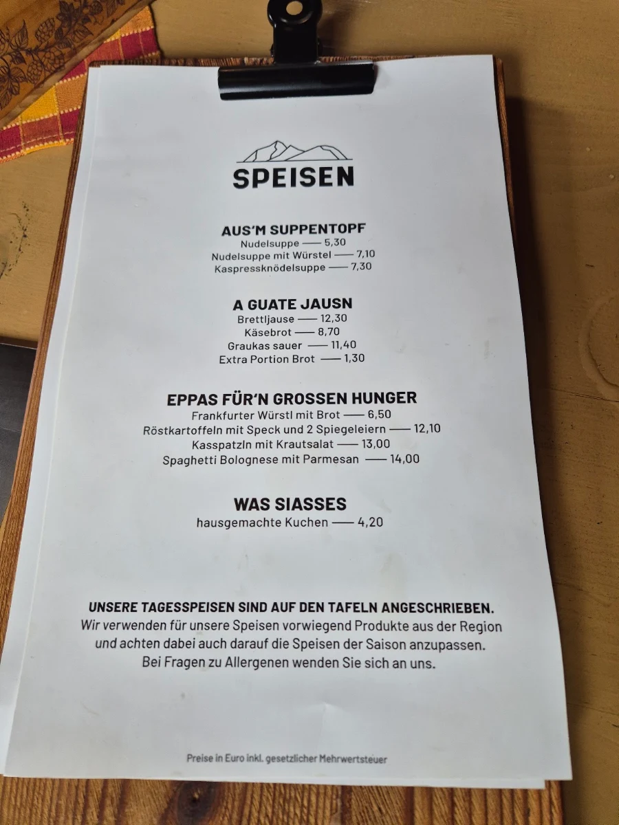 Speisekarte photo 2