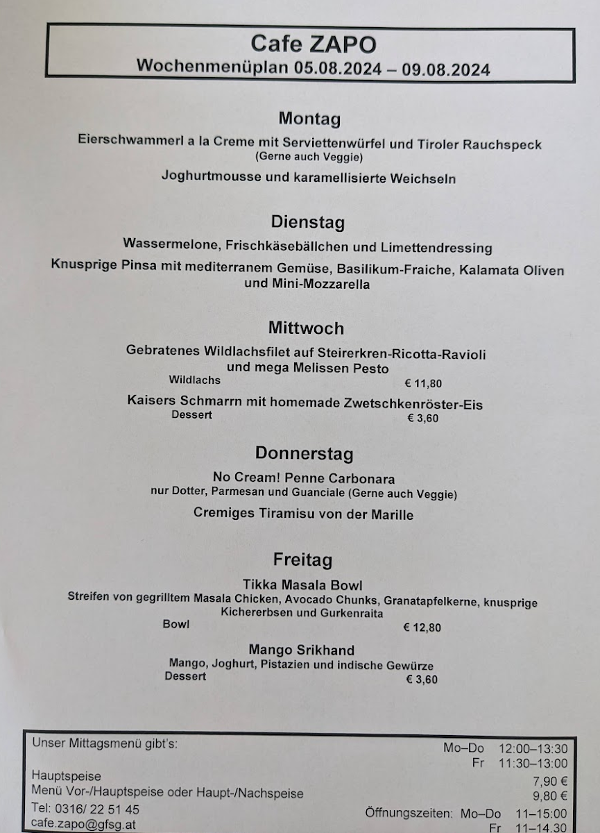 Speisekarte photo 1