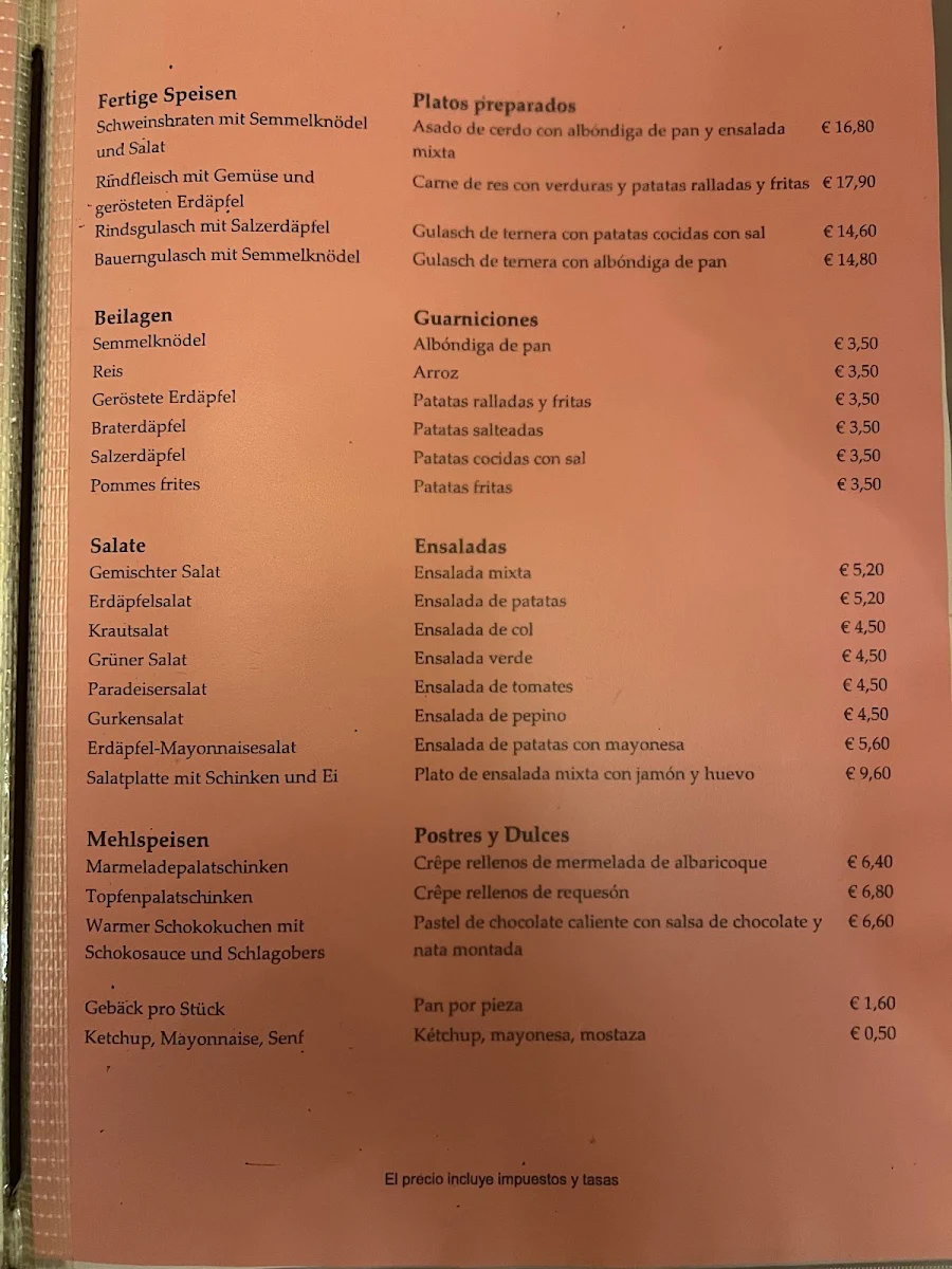 Speisekarte photo 5
