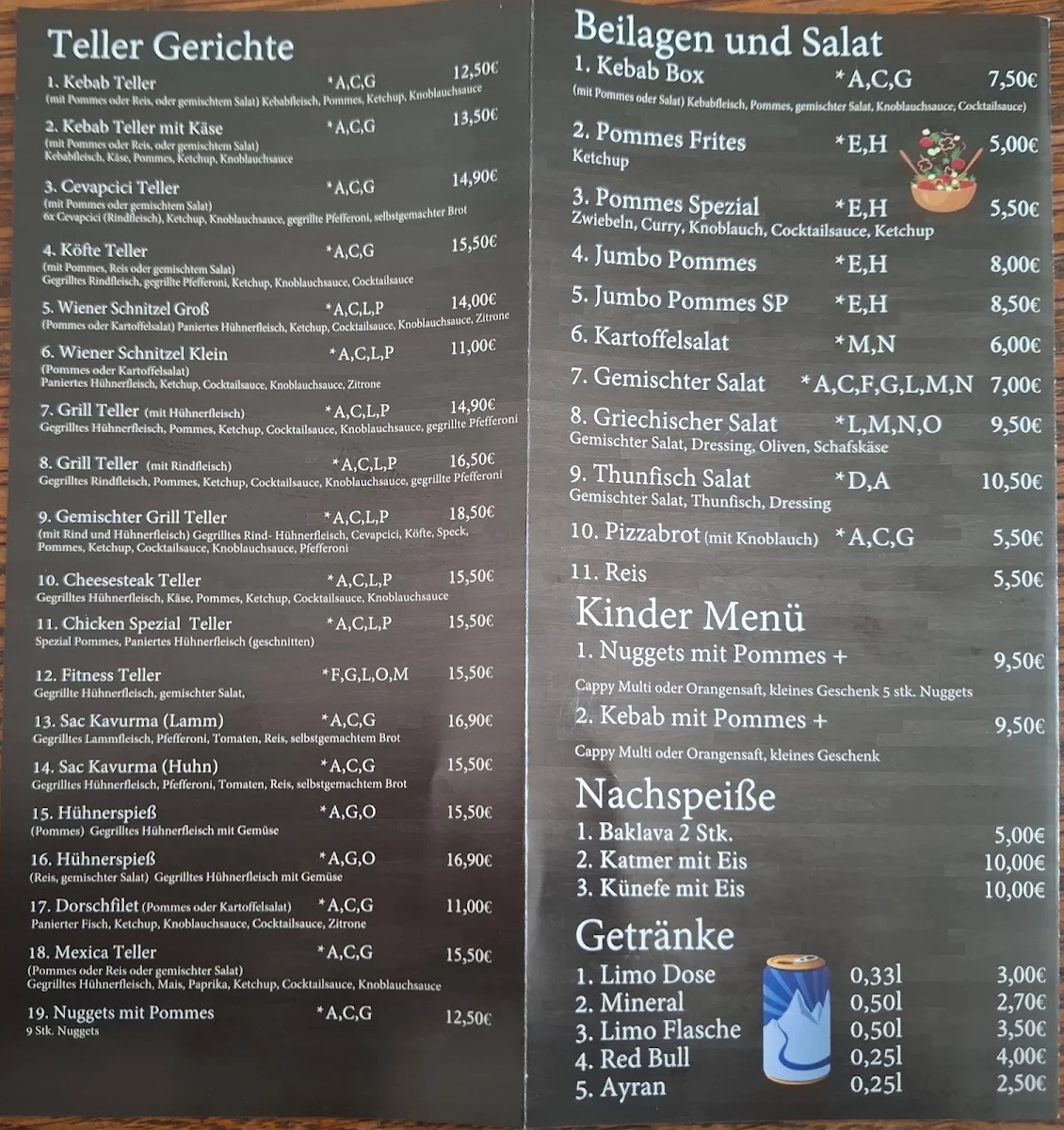 Speisekarte photo 2