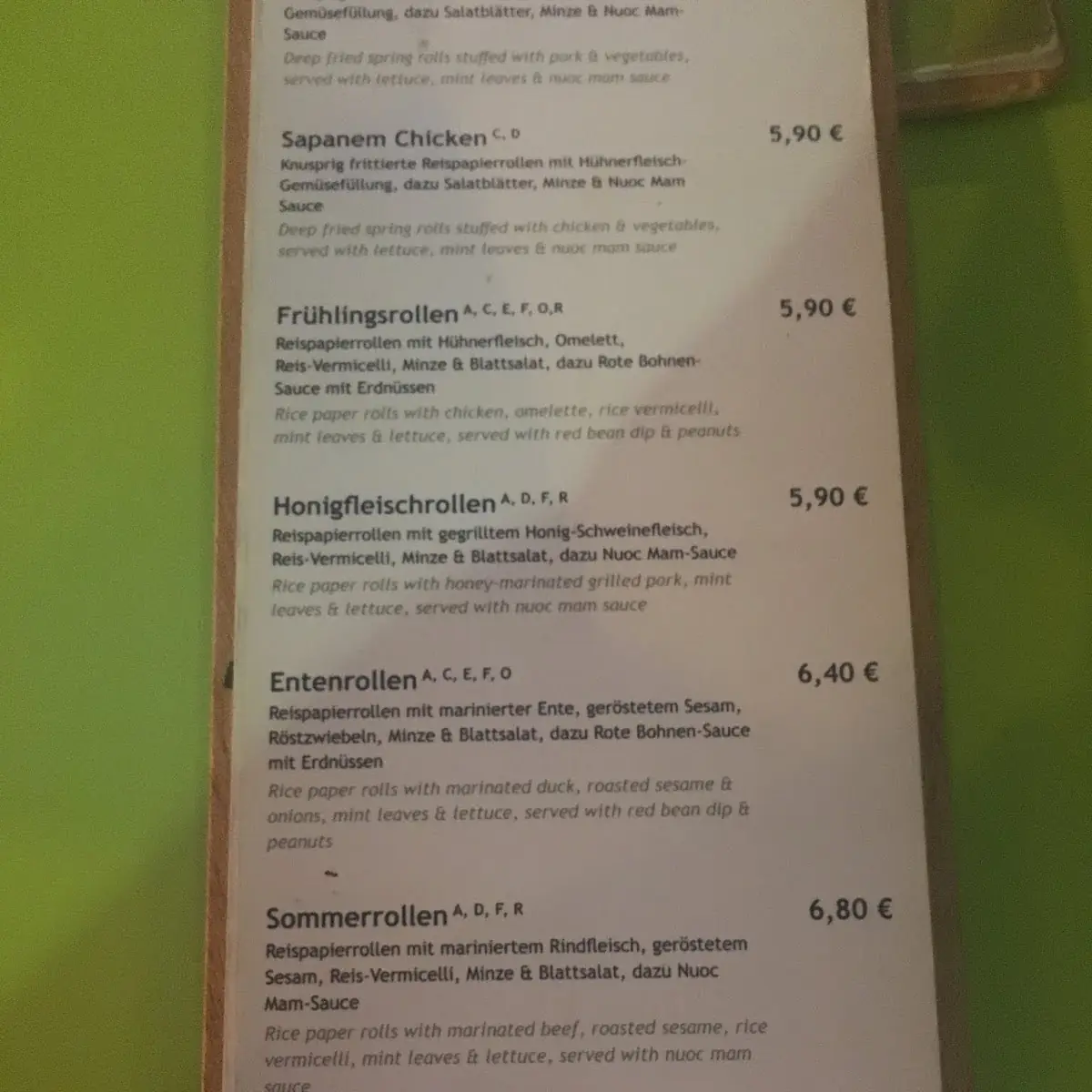 Speisekarte photo 6