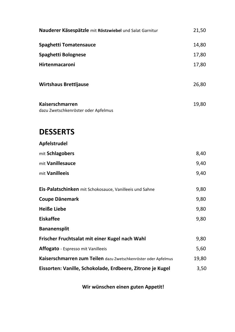 Speisekarte photo 3