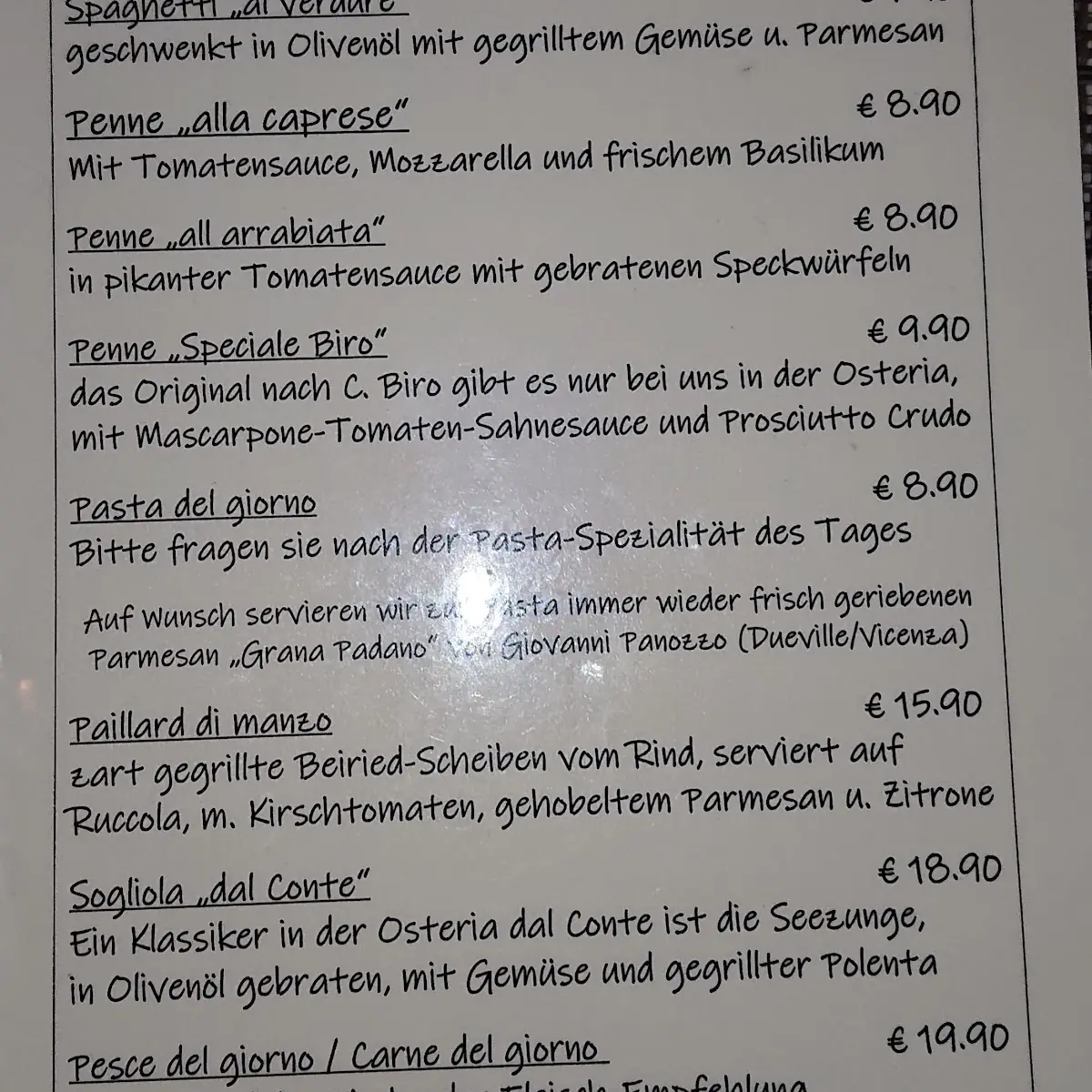 Speisekarte photo 1