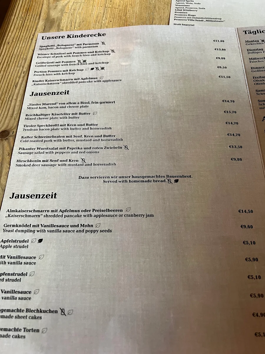 Speisekarte photo 2