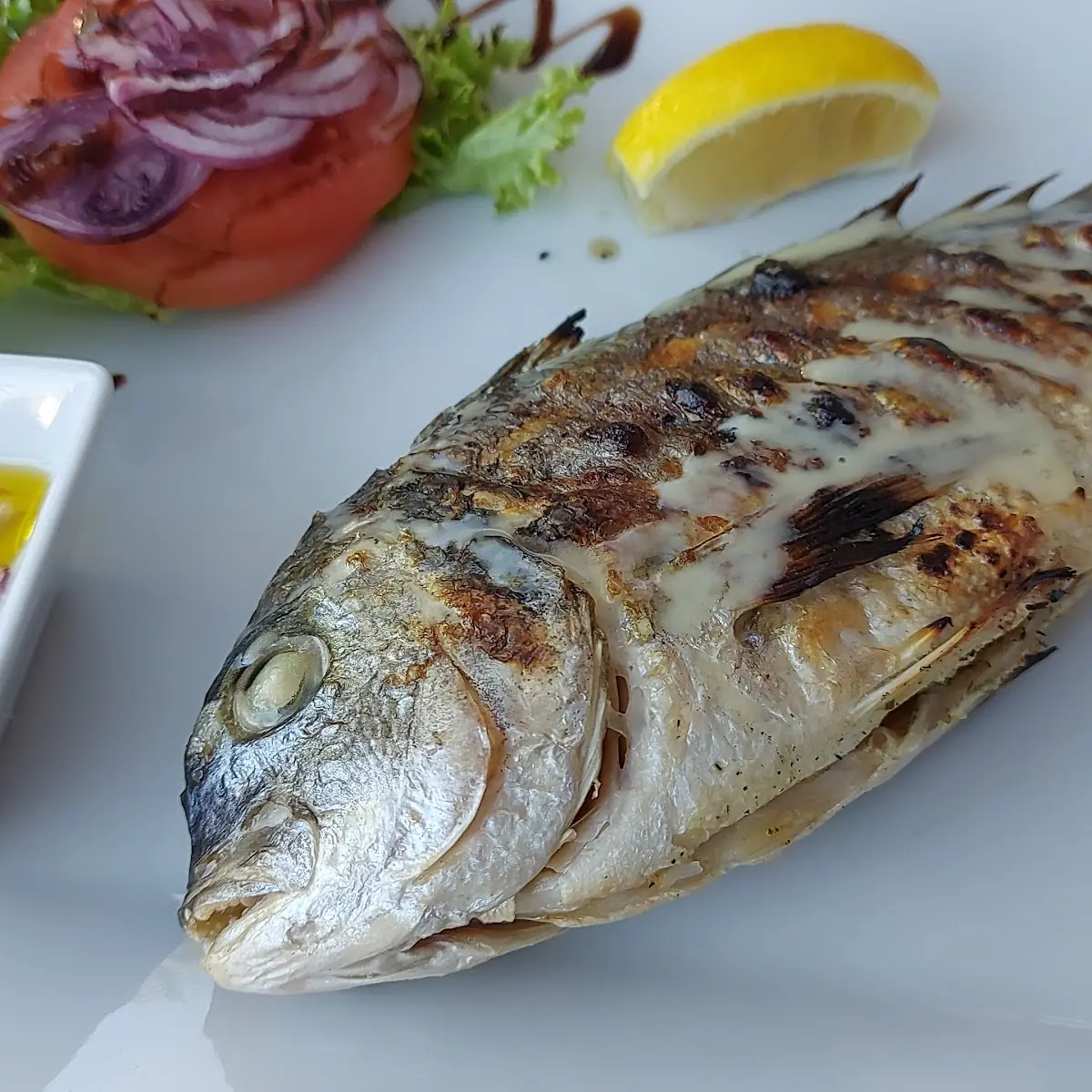 Goldbrasse Im Ganzen Gegrillt
