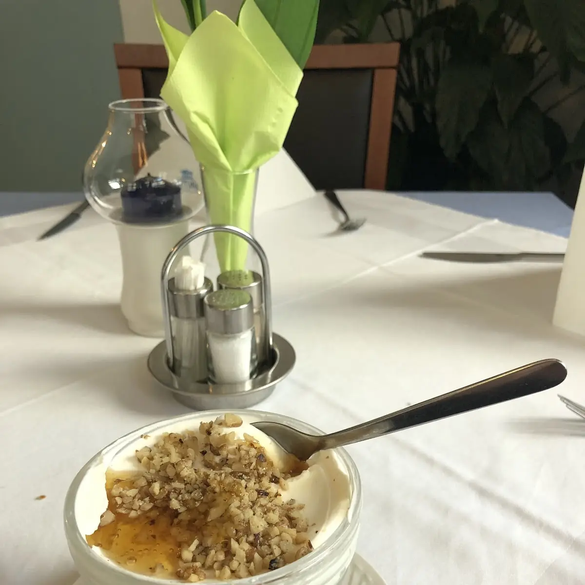 Griechisches Joghurt Mit Nüssen Und Honig