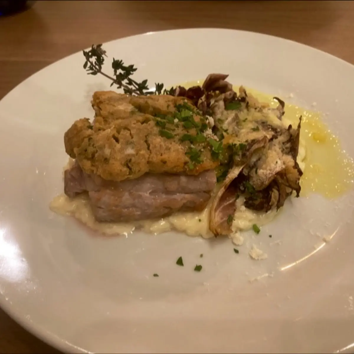 Schweinefilet Mit Kräuterkruste Und Parmesan-risotto