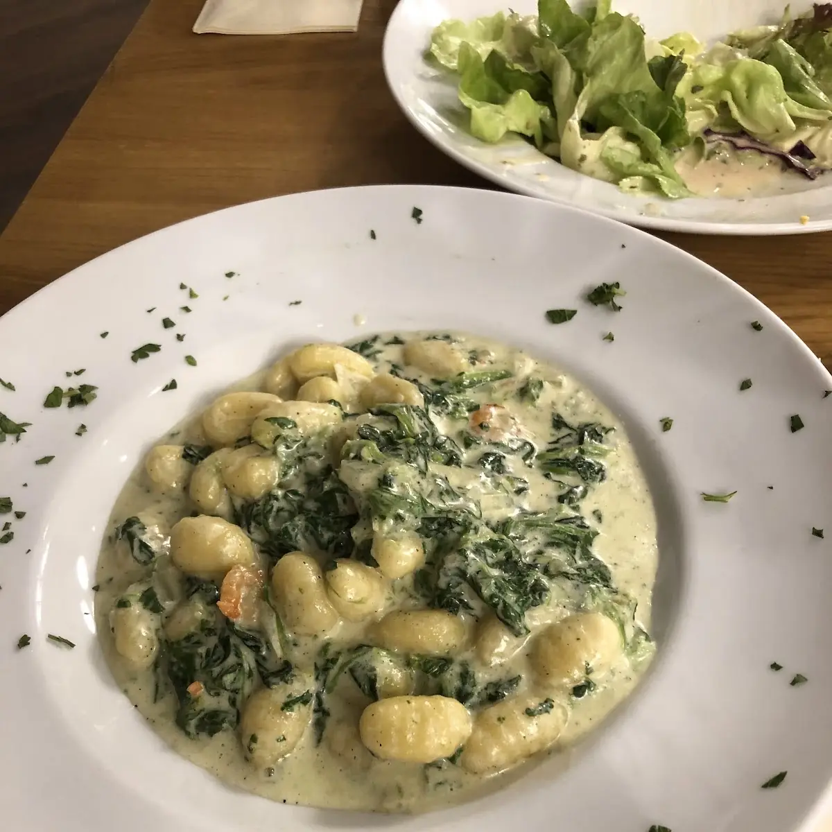 Gnocci Mit Scampi & Spinat