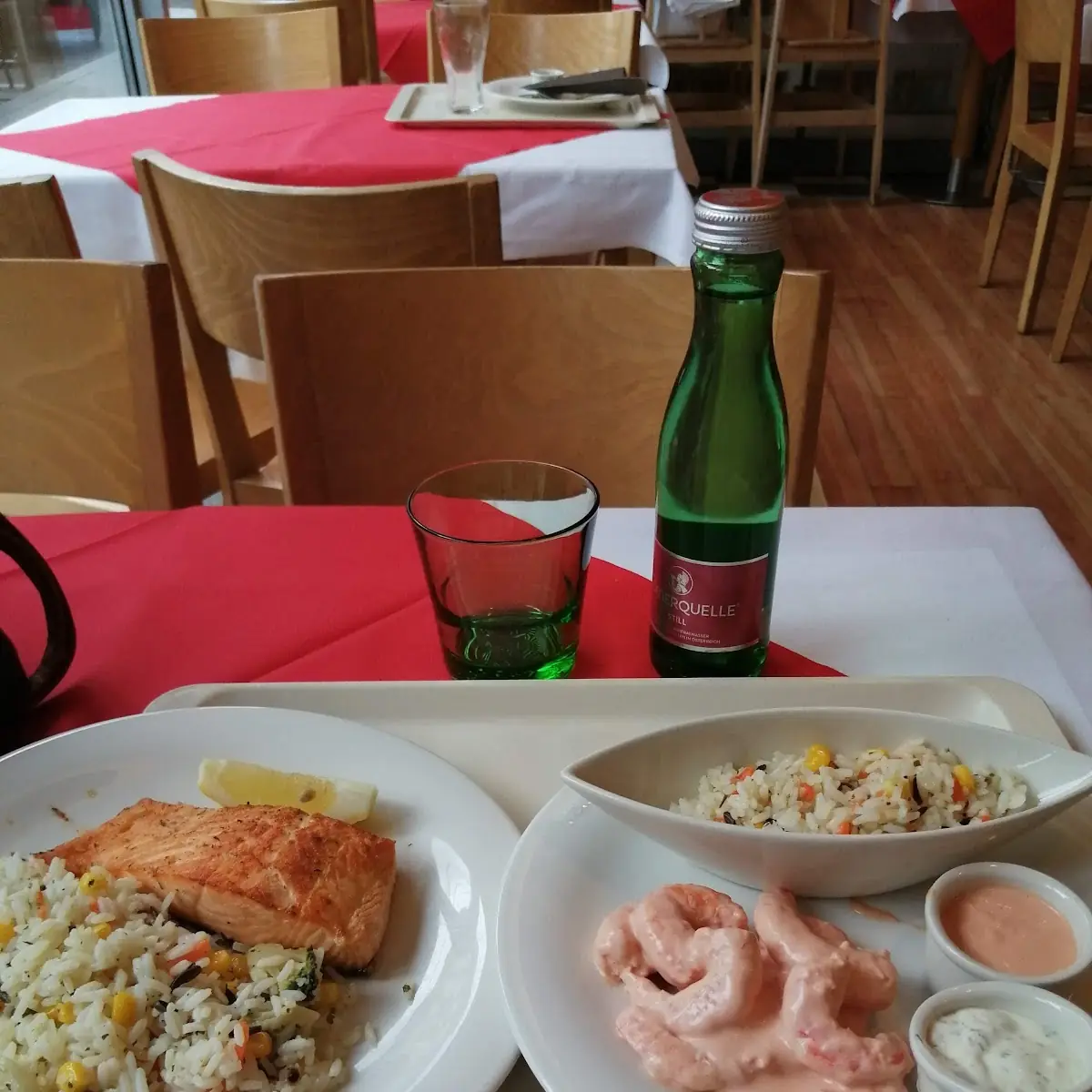 Lachs Mir Reiß & Garnelen