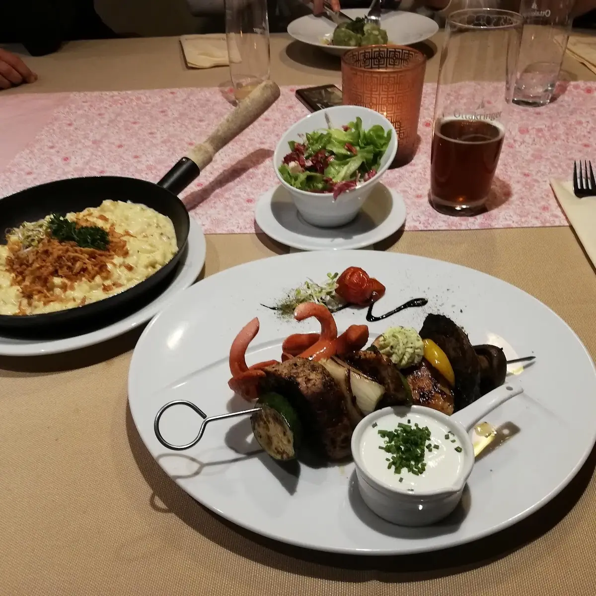Grillspieß Mit Kässpätzle