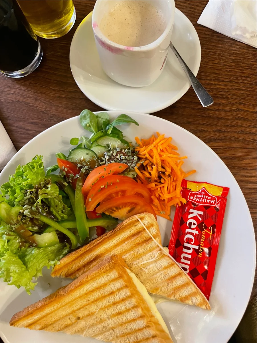Cheese Toast and Cappuccino