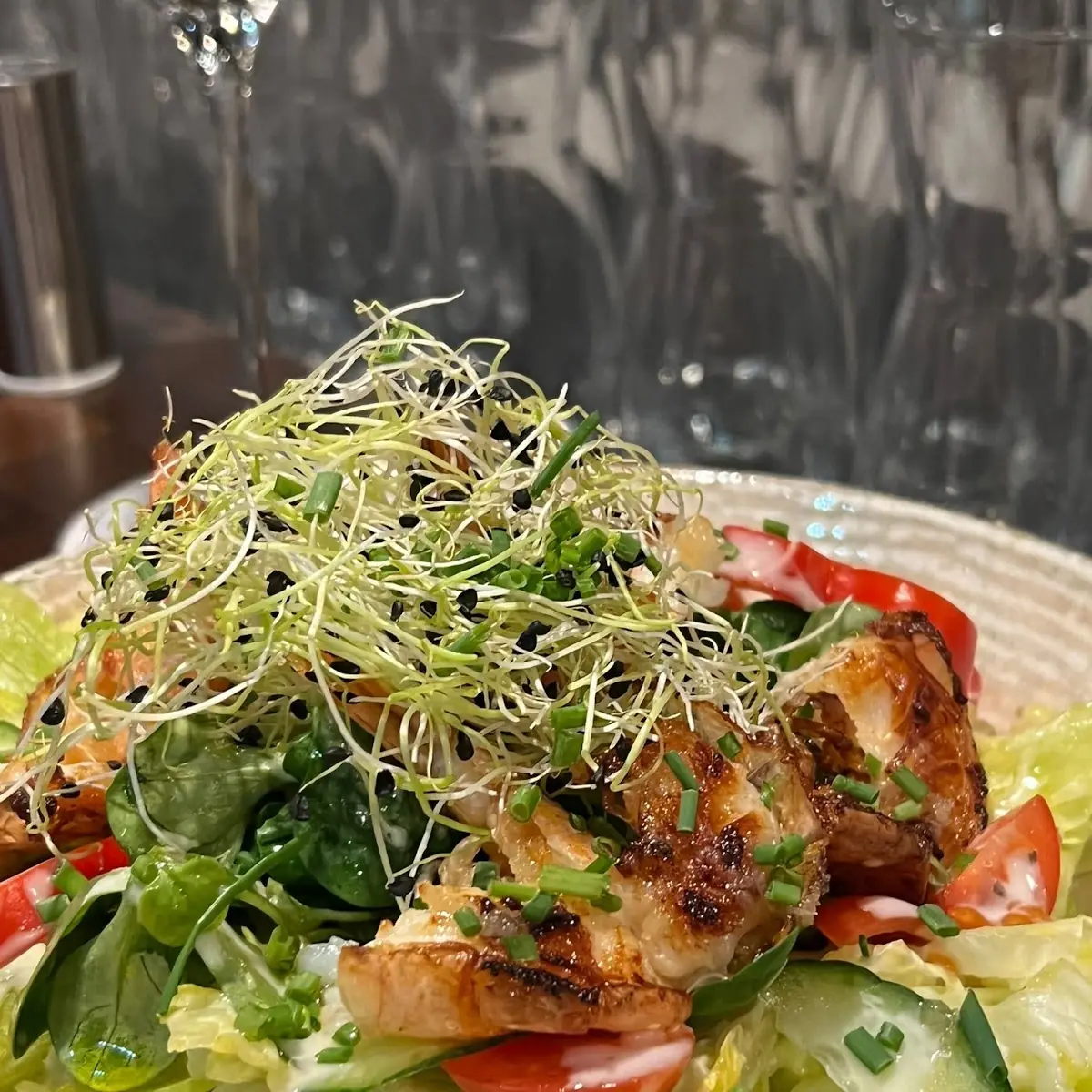 Fridolins Salatteller Mit Scampi
