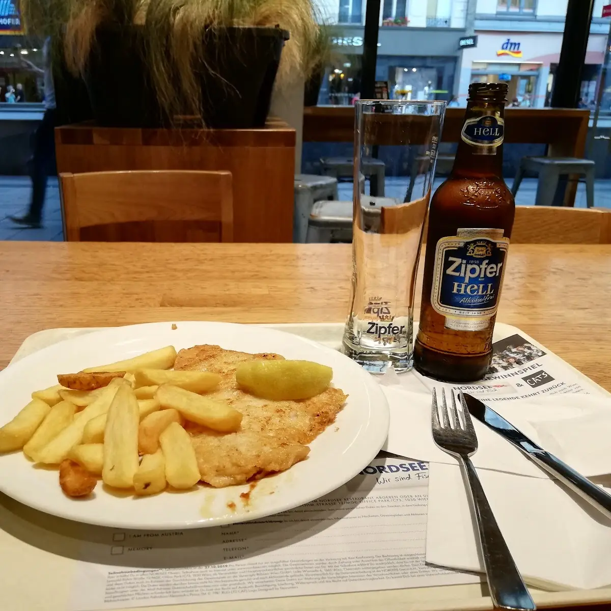 Smažená Mořská Ryba Nealko Pivo