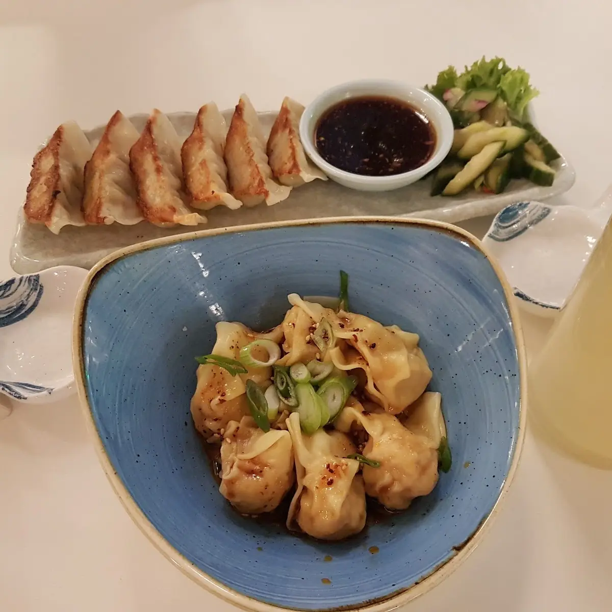 Wanta Gefüllt Mit Garnelen Und Hühnerfleisch In Szechuan Sauce