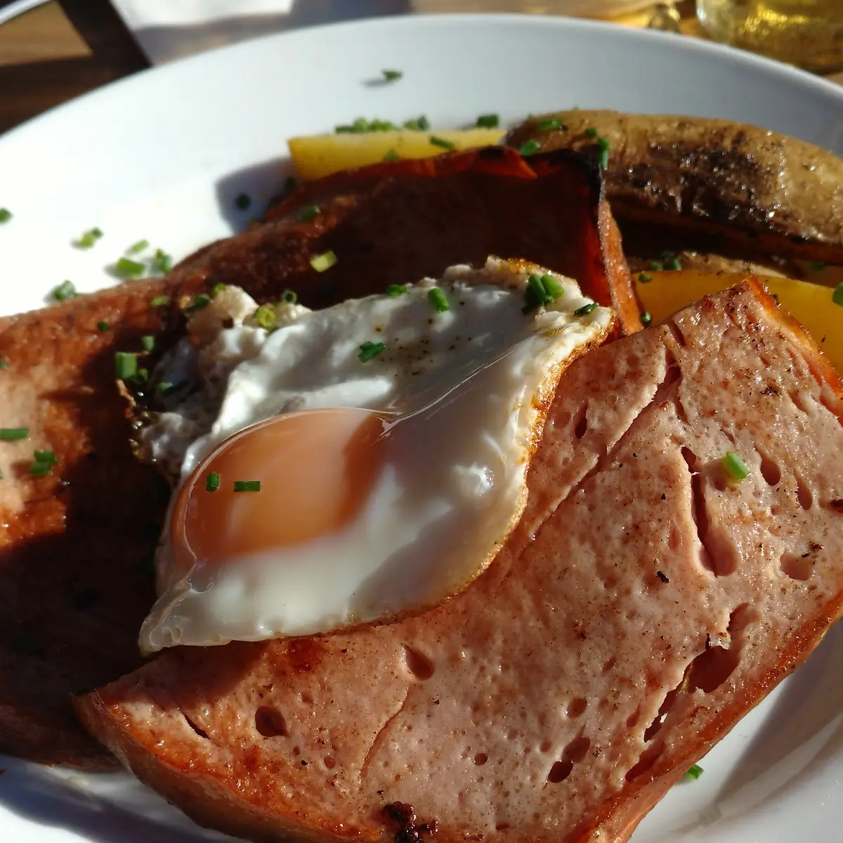 Gebratener Leberkäse