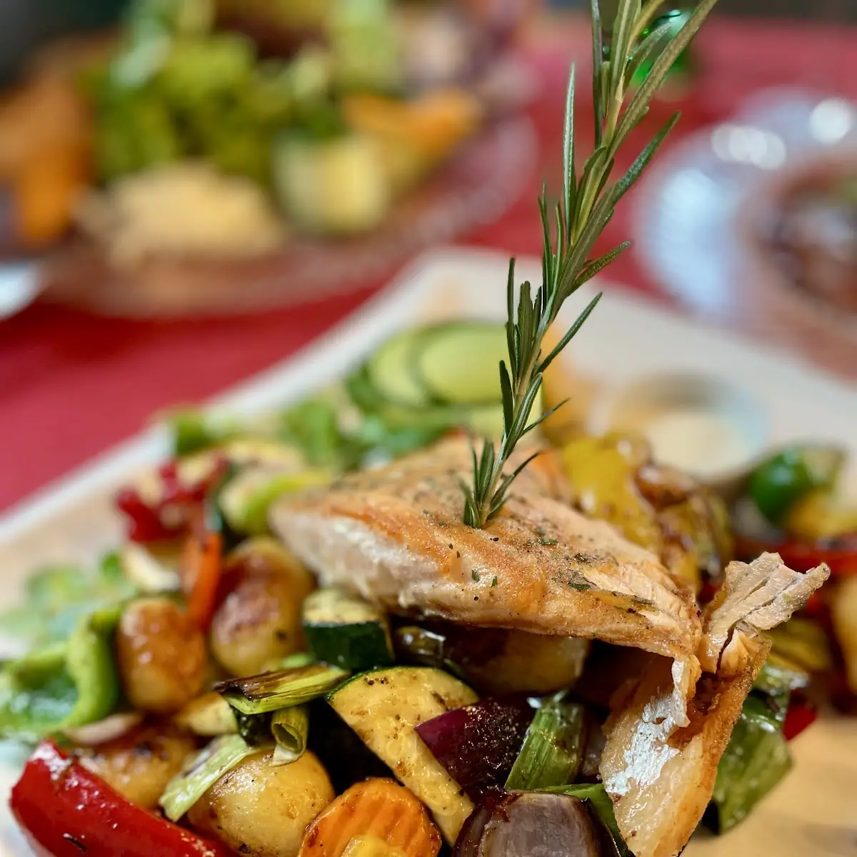 Gegrillter Lachs Mit Kartoffeln & Gemüse