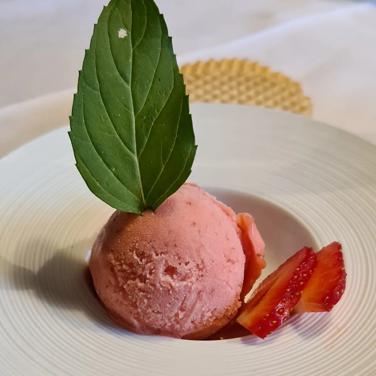Erdbeersorbet