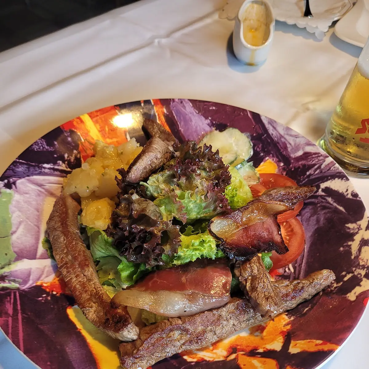 Salat Mit Flankensteak