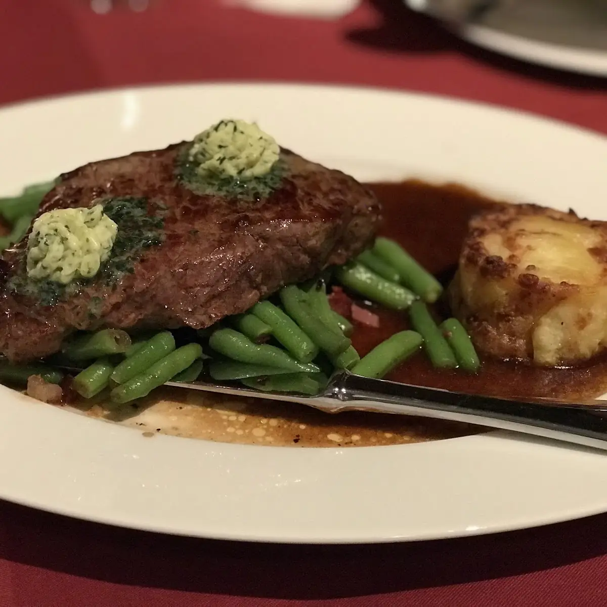 Steak Mit Kartoffelgratin