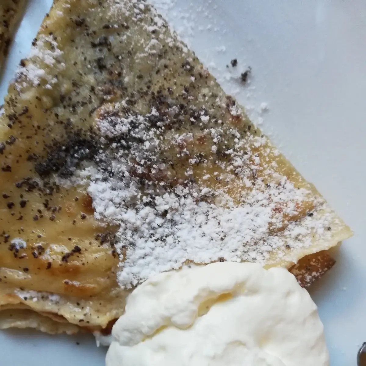 Bohemian Palatschinken With Plum Jam Mohr And Cream