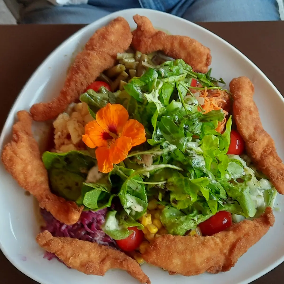 Grüner Salat Mit Hühnchen