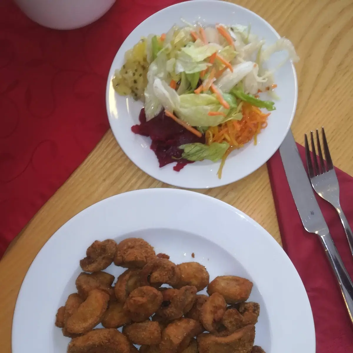 Gebackene Champignons