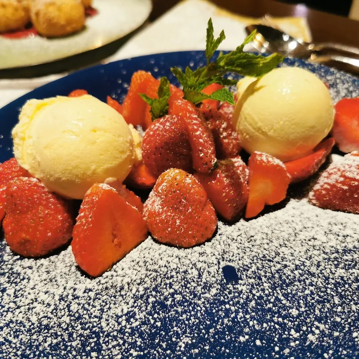 Eis Mit Erdbeeren