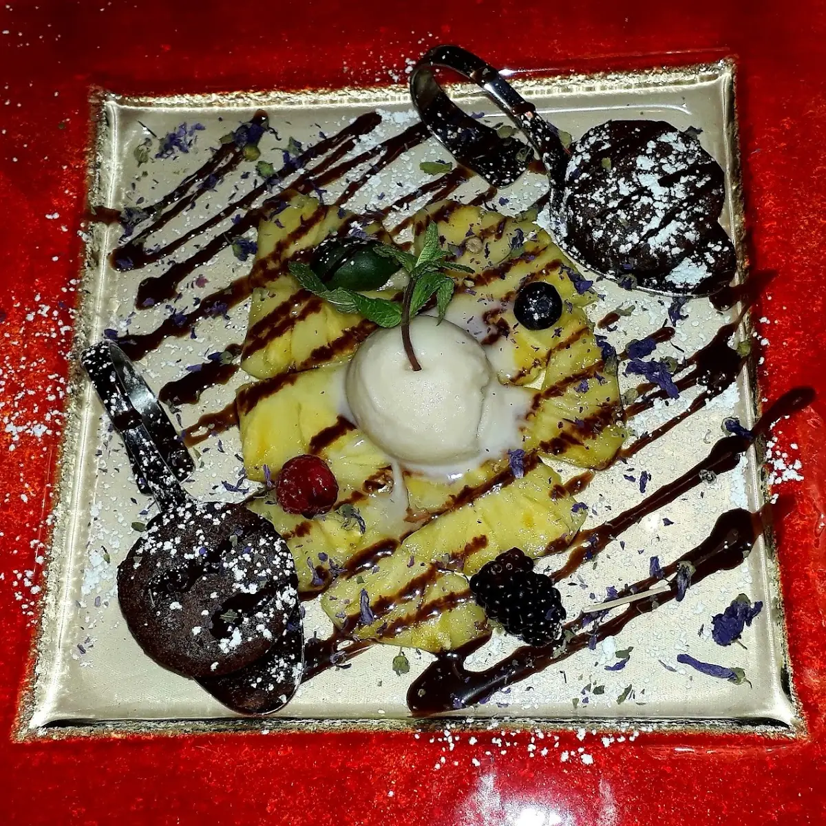 Flüssiger Schokokuchen