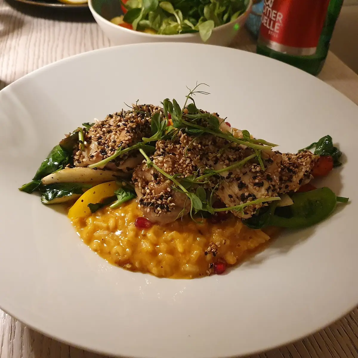 Sesam Huhn Mit Teig Curry