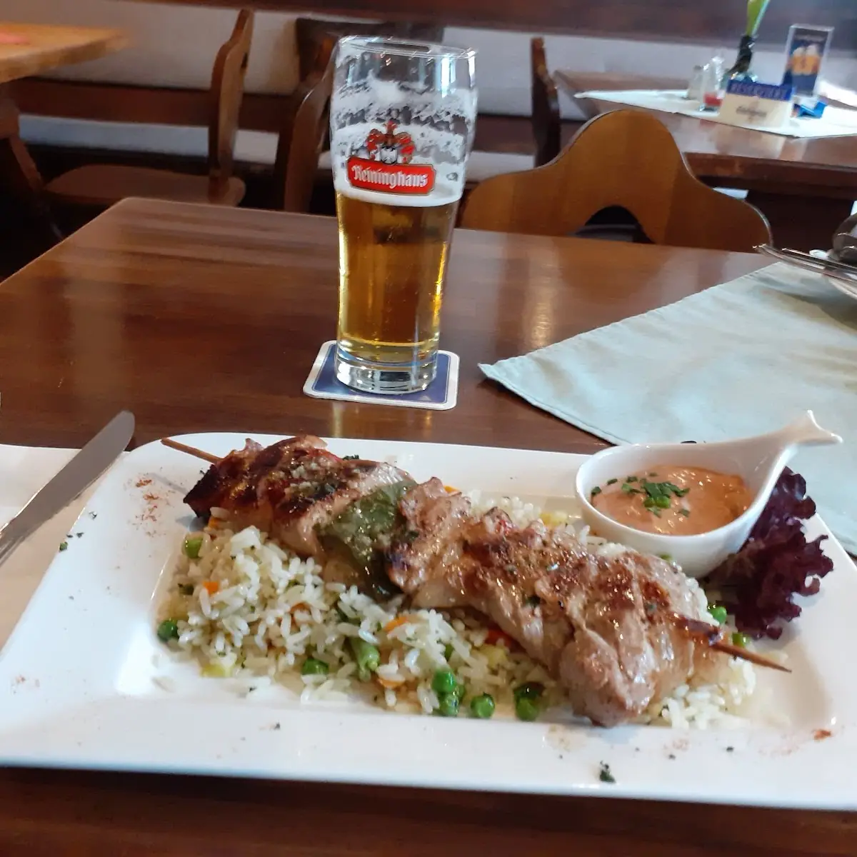 Filet Spiess Mit Gemüse Reis, Reselstube