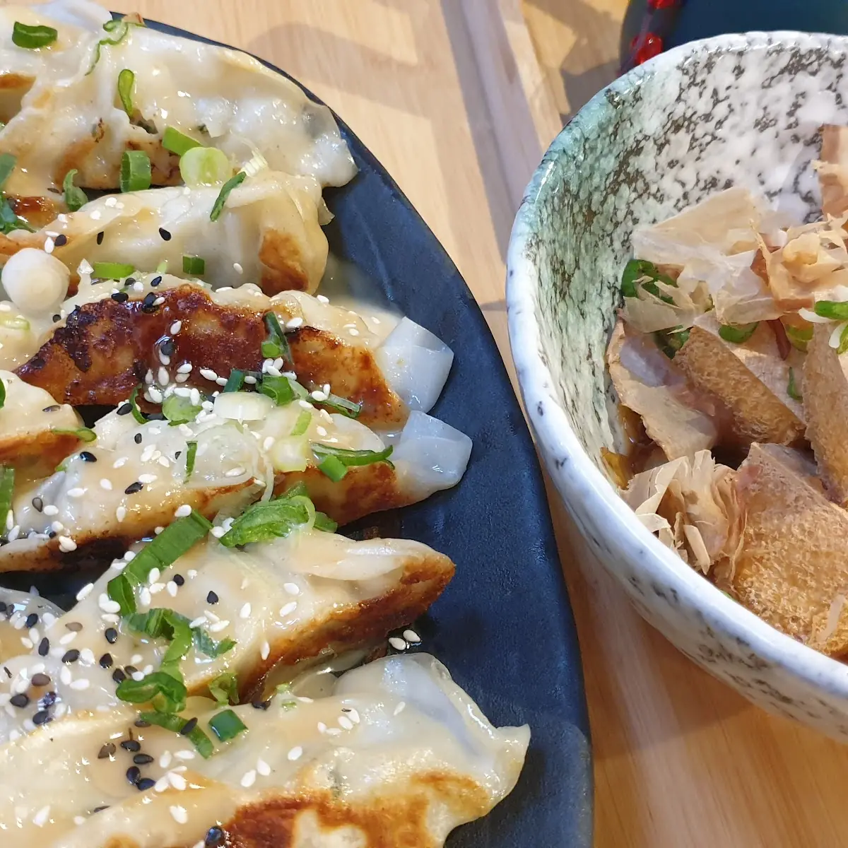 Gyoza Agedashi Tofu