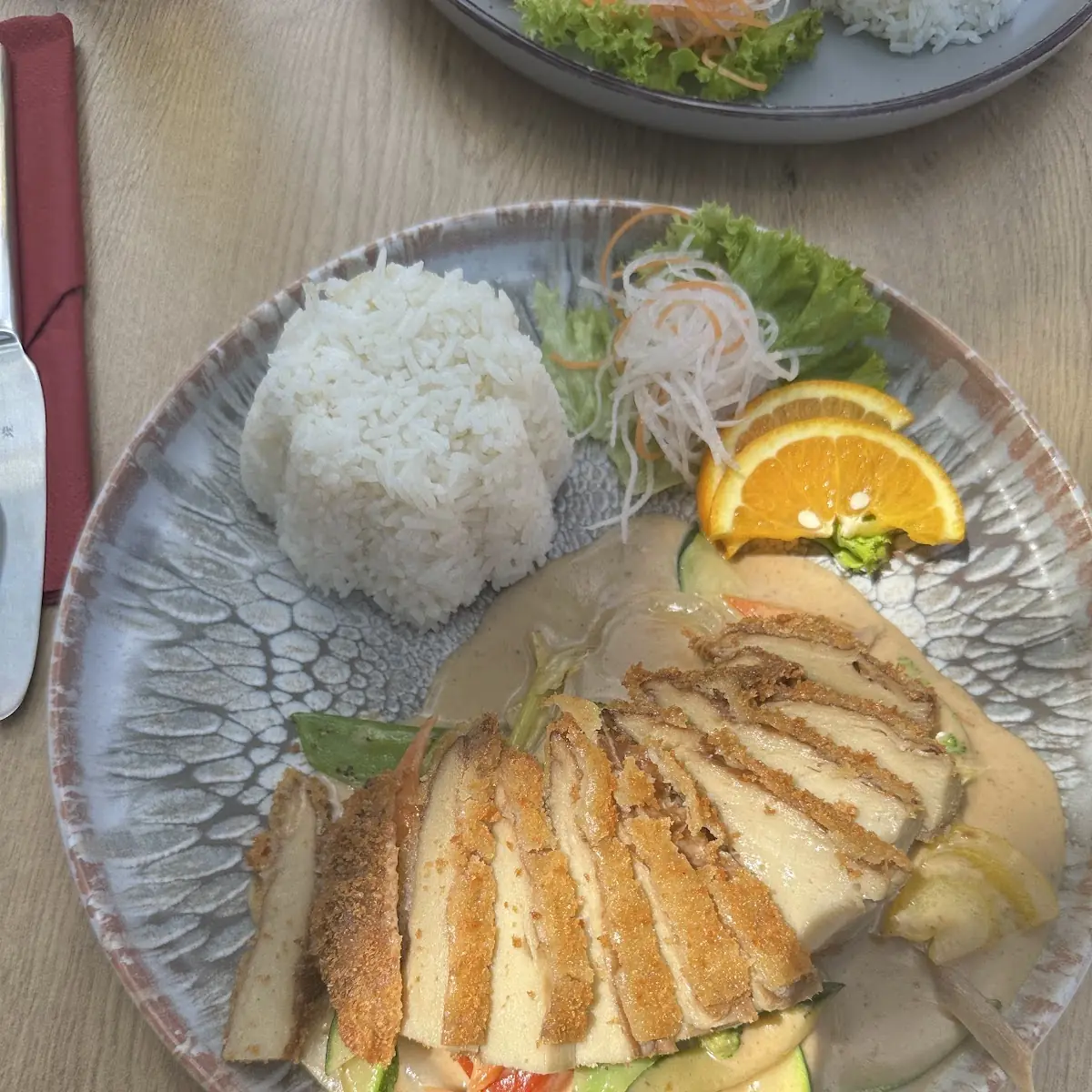 Knusprige Ente Mit Currysoße