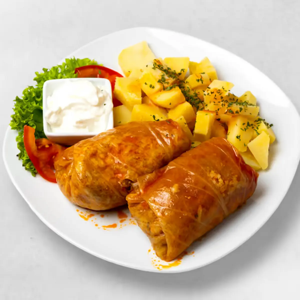 Krautrouladen Mit Brot